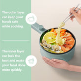 Heated Portable Pot | Electric Mini Cooking Cooker